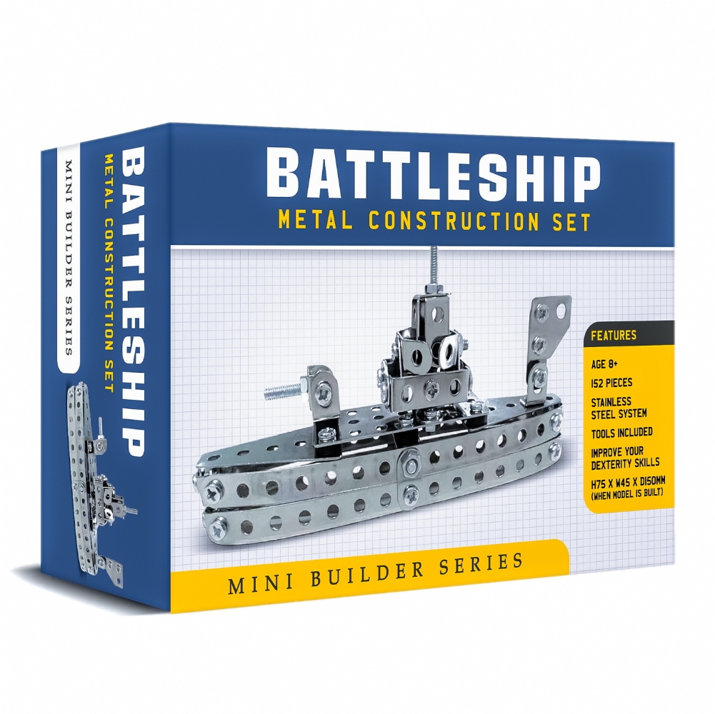 Coach House Partners Battleship Mini Builder Metal Construction Set