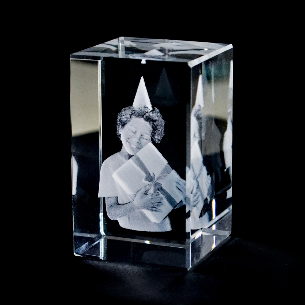Crystal Galleries Ltd 3D Personalised Engraved Photo Crystal Block