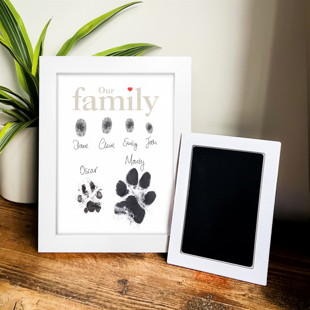 The Lovely Gift Group Ltd White Family Ink Prints Picture Frame Kit