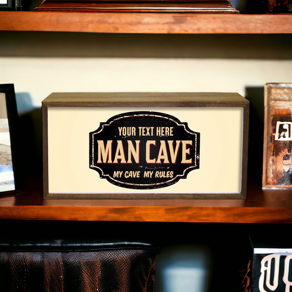 Echo Three Light Personalised Boxes (Name & Man Cave)