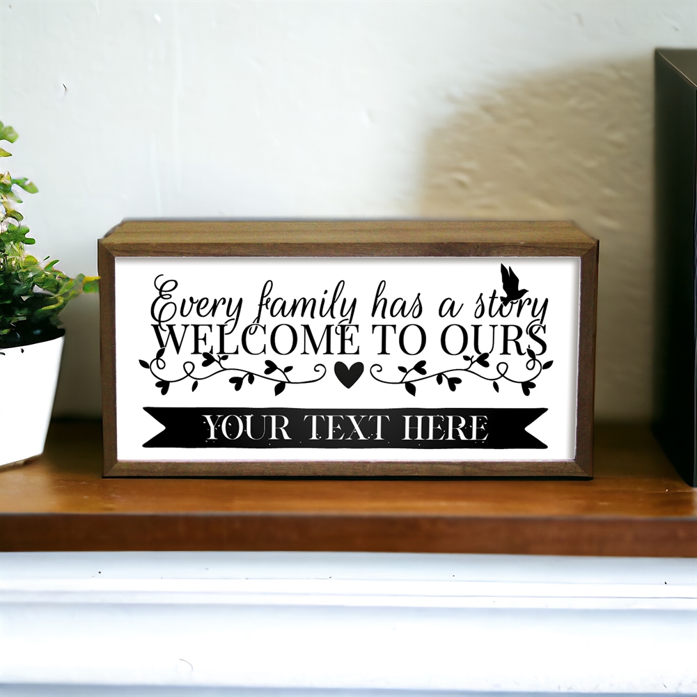 Echo Three Light Personalised Boxes (Name & Family Welcome)