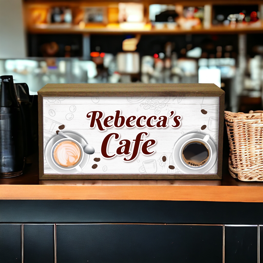 Echo Three Light Personalised Boxes (Name & Cafe)