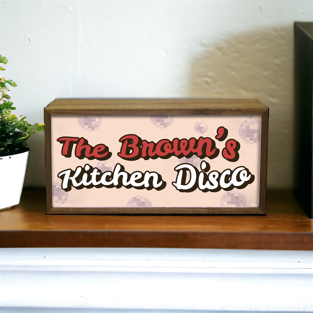 Echo Three Light Personalised Boxes (Name & Kitchen Disco)