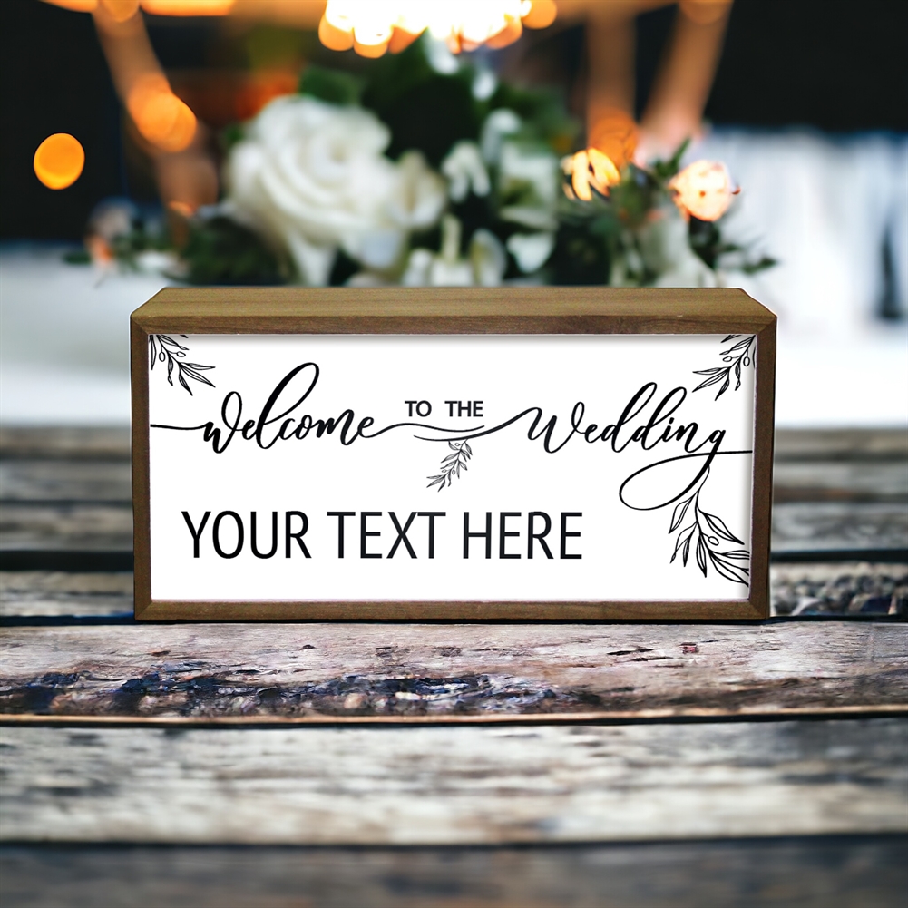 Echo Three Light Personalised Welcome To The Wedding Box