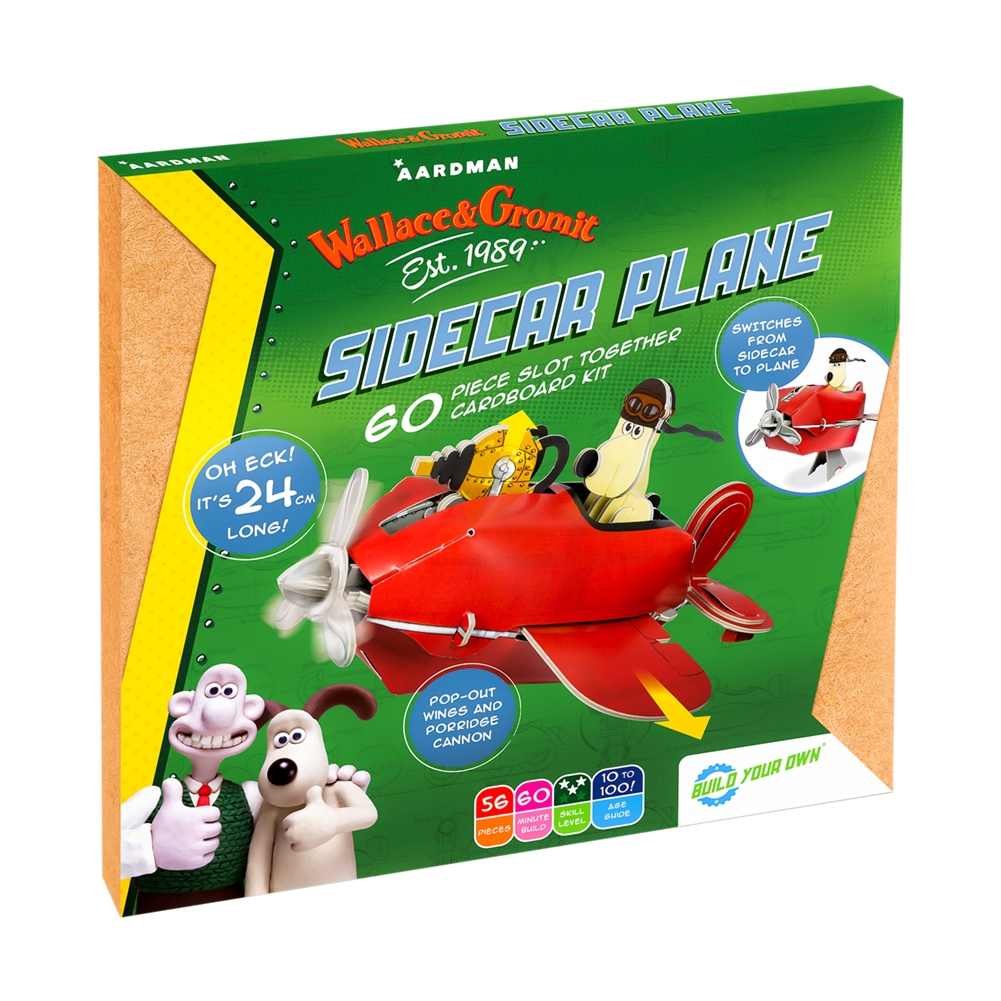 Paper Engine Build Your Own - Wallace & Gromit Sidecar Plane Size 10