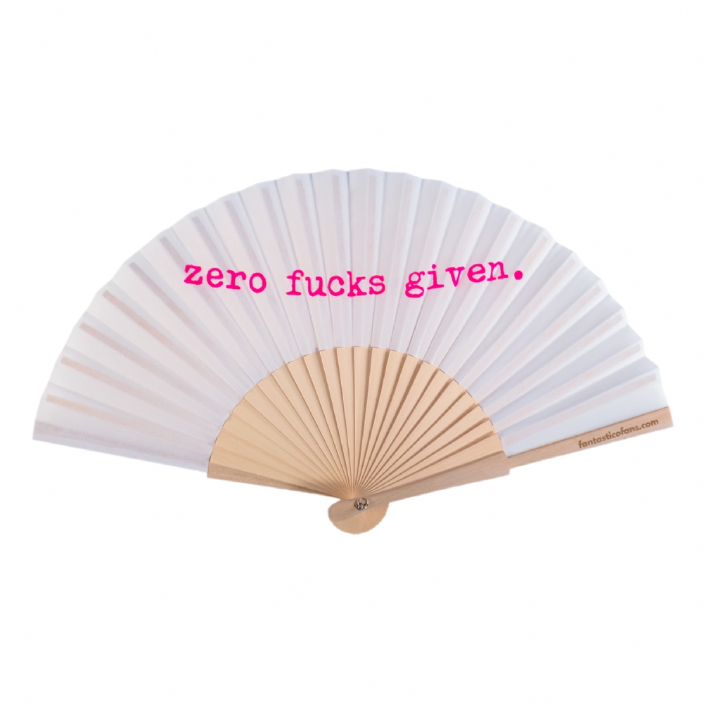 Fantastico Fans Zero Fucks Given Hand Fan