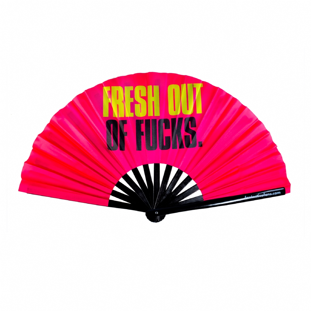 Fantastico Fans Fresh Out Of Fucks Large Hand Fan