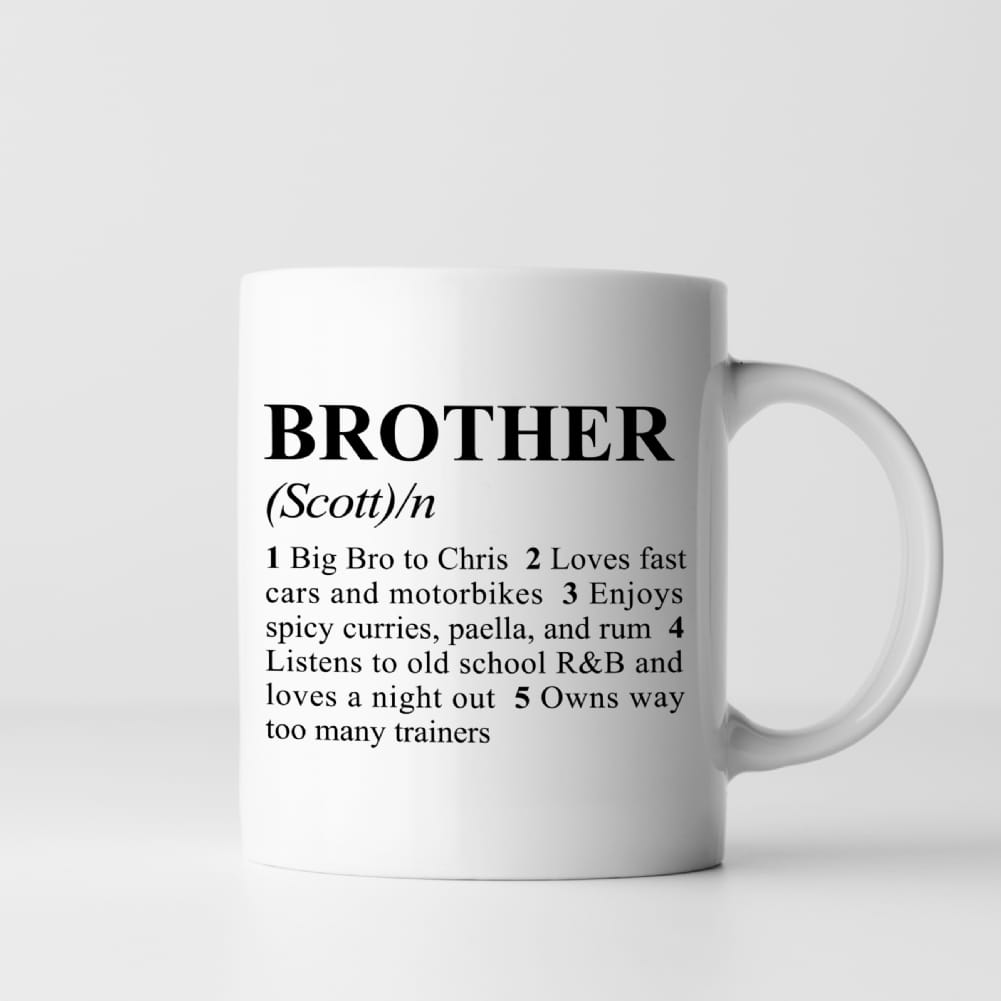 Personalised Memento Co Personalised Definition Brother Mug
