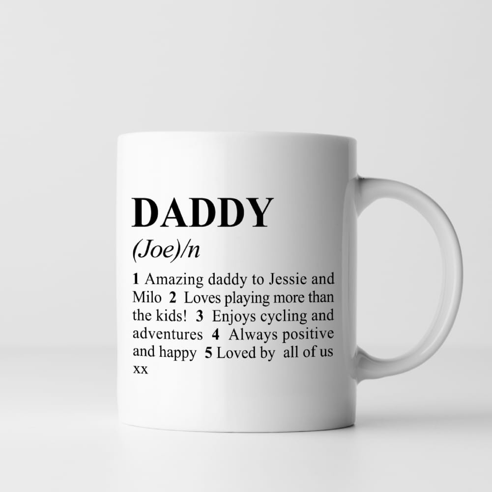 Personalised Memento Co Dictionary Definition Personalised Daddy Mug