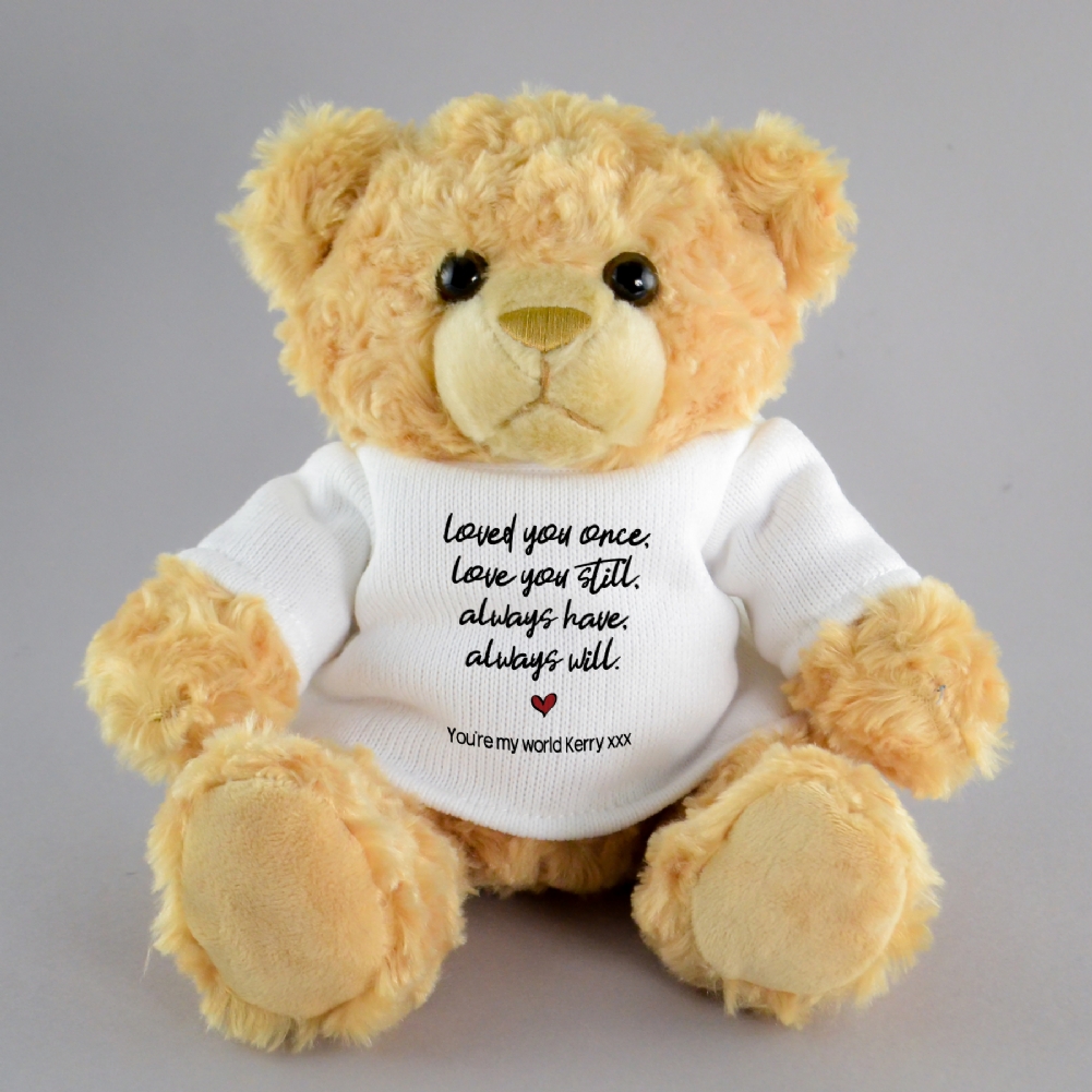 Fmad Pmc Red/Blue/Grey Personalised Always Love You Teddy Bear