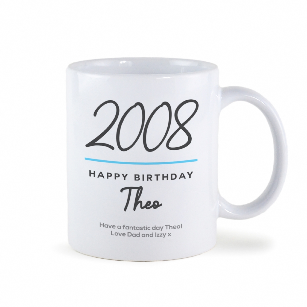 Fmad Pmc Blue/Red/Green Personalised Classy 18Th Birthday Year Mug