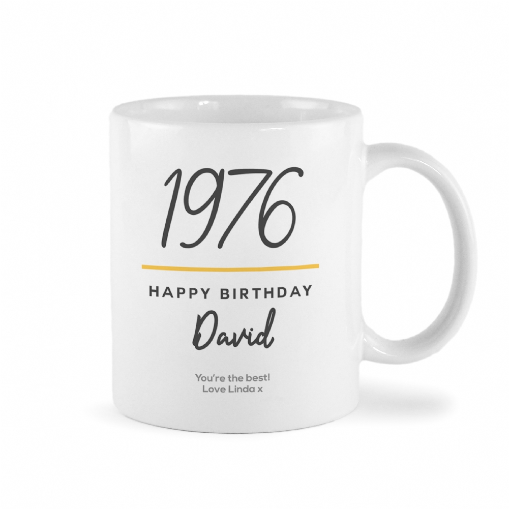 Fmad Pmc Blue/Red/Green Personalised Classy 50Th Birthday Year Mug