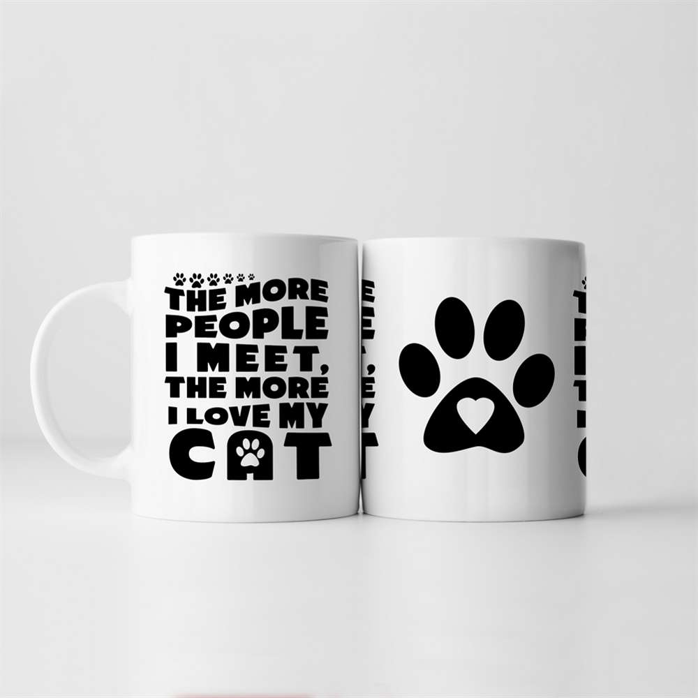 Fmad Pmc Black/Blue/Purple The More People I Meet, The More I Love My Cat Mug
