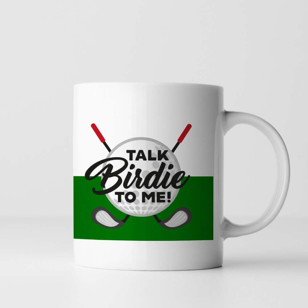 Fmad Pmc Green/White Talk Birdie To Me! Golf Mug