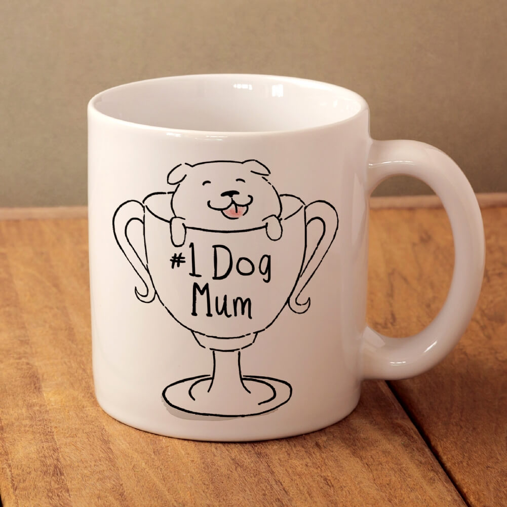 Fmad Pmc White No 1 Dog Mum Mug