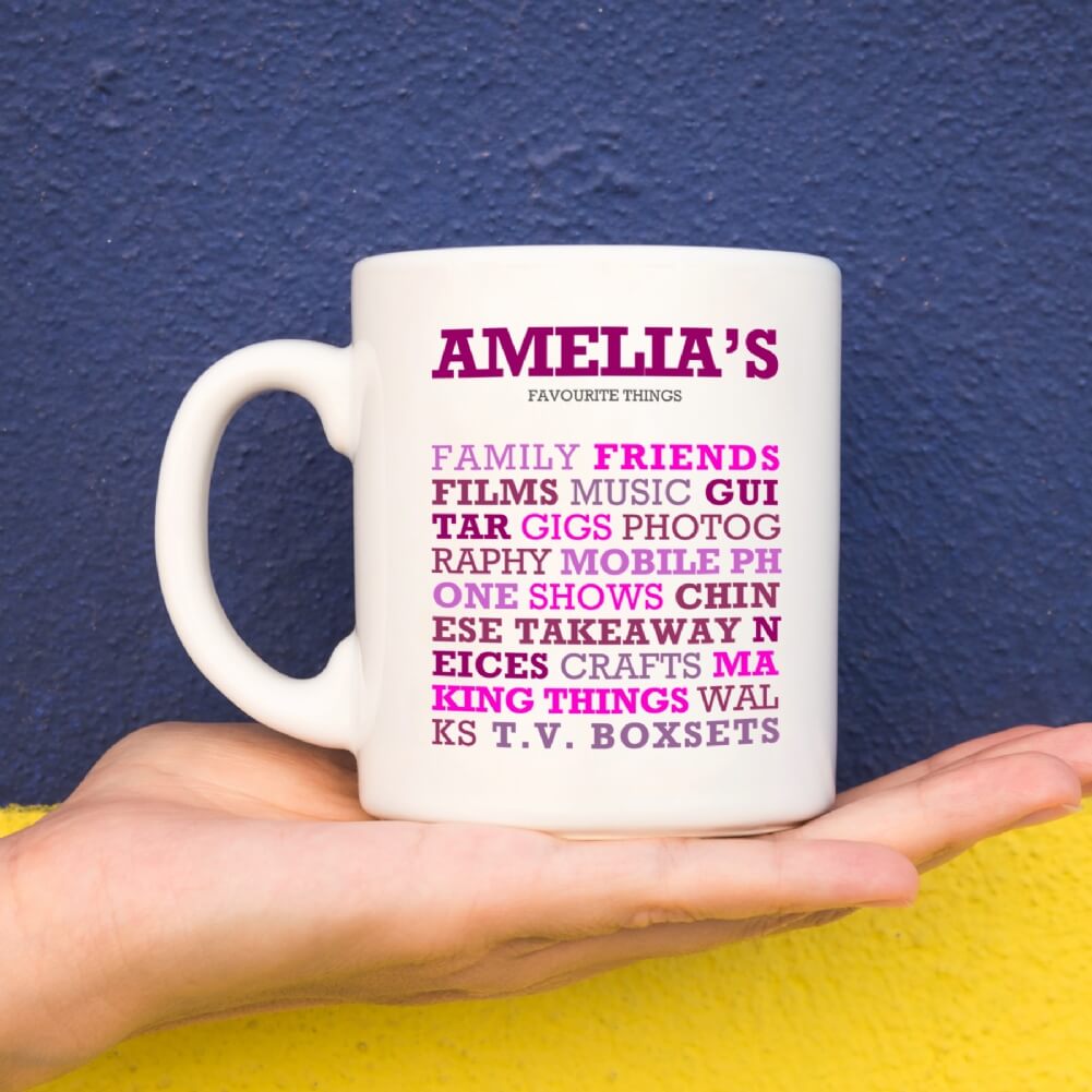 Fmad Pmc Lavender Personalised Favourite Things Mug