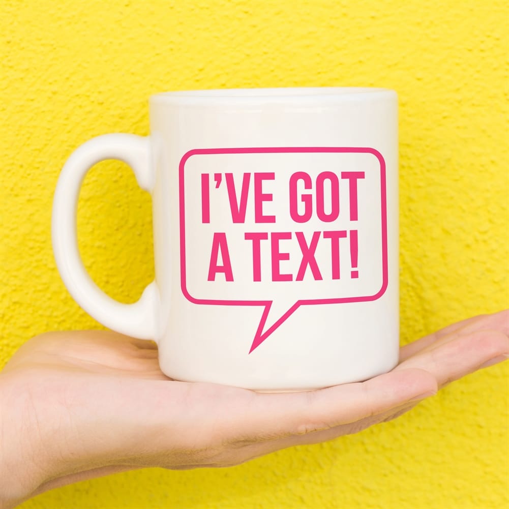 Fmad Pmc Pink/Blue/Yellow I've Got A Text Mug