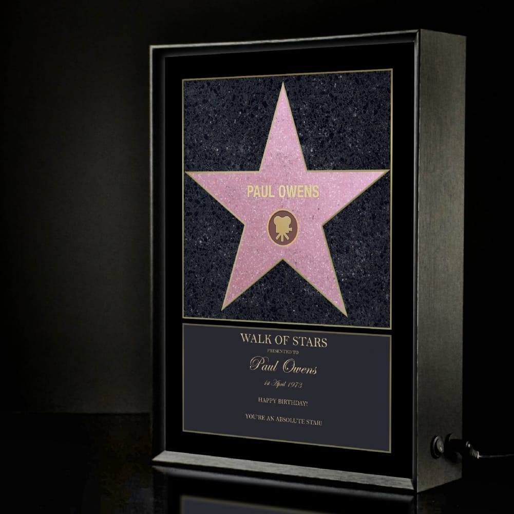 Fmad Pmc Light Personalised Walk Of Stars Box