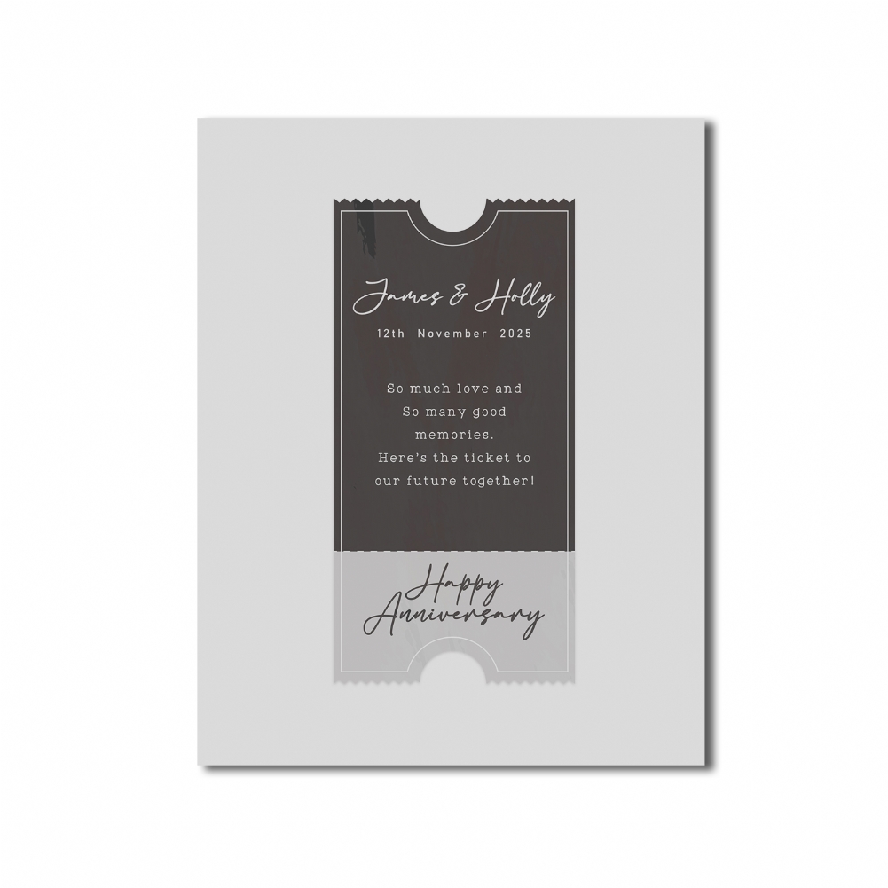 Fmad Pmc Dark/Grey/Light Personalised Ticket To Our Future Anniversary Print (Poster Only)