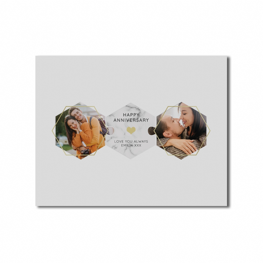 Fmad Pmc Black/Red/Gold Personalised Anniversary Jigsaw Photo Poster (Poster Only)