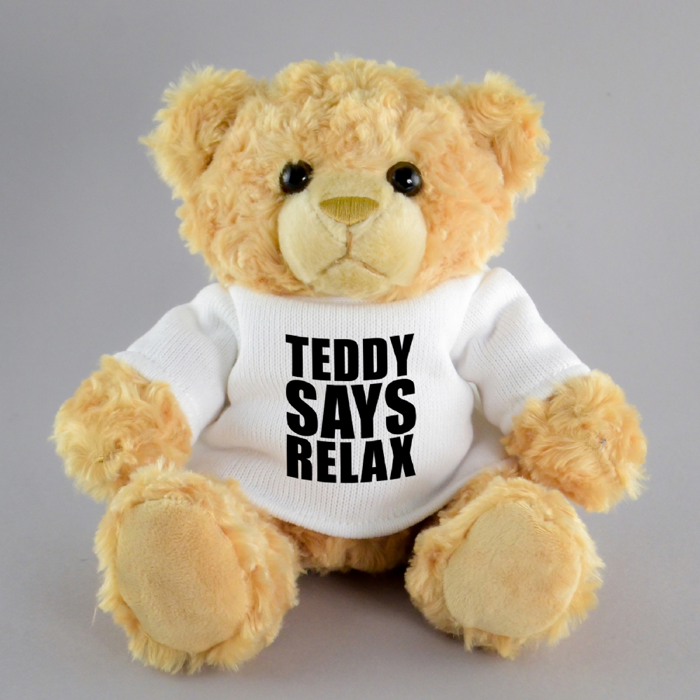 Fmad Pmc White Teddy Says Relax Teddy Bear
