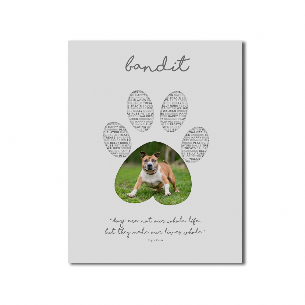Fmad Pmc Personalised Photo Dog Paw Print (Poster Only)