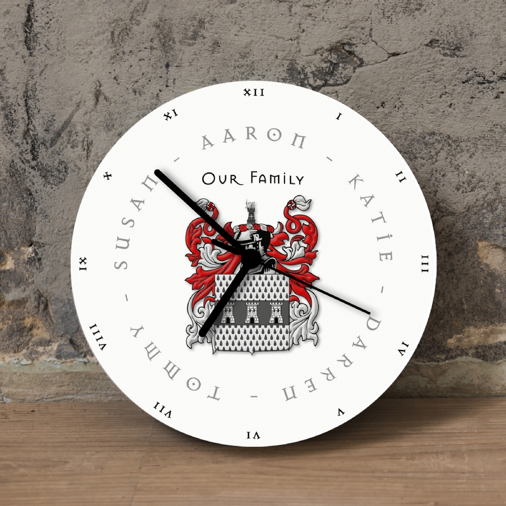 Fmad Pmc Personalised Coat Of Arms Clock