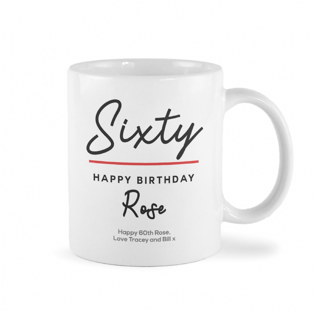 Fmad Pmc Blue/Green/Grey Personalised Classy 60Th Birthday Mug