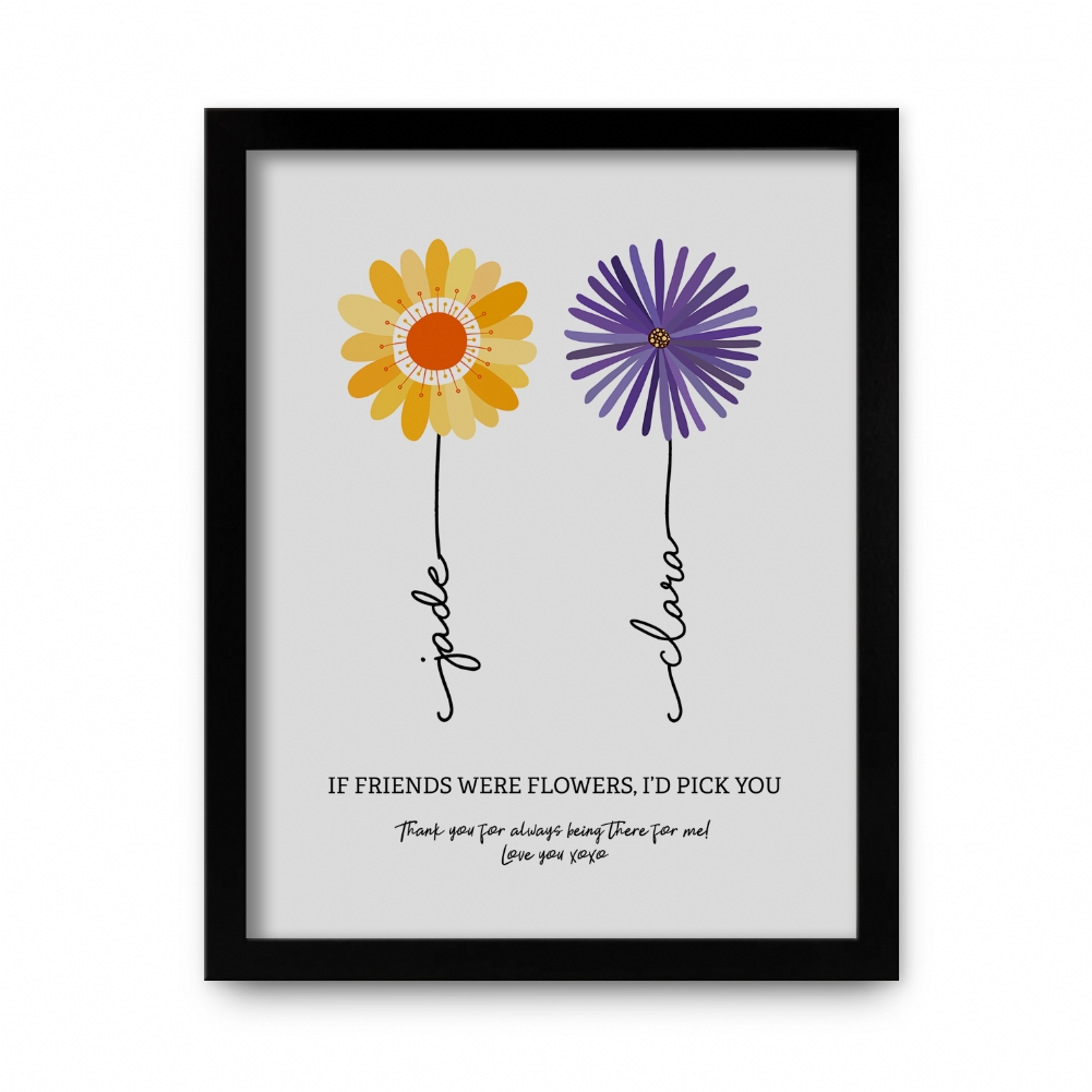 Fmad Pmc Personalised If Friends Were Flowers Print