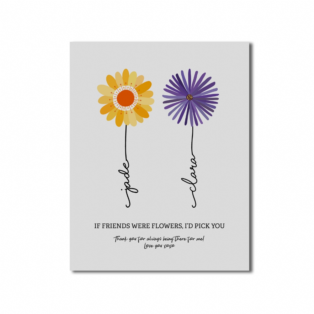 Fmad Pmc Personalised If Friends Were Flowers Print (Poster Only)