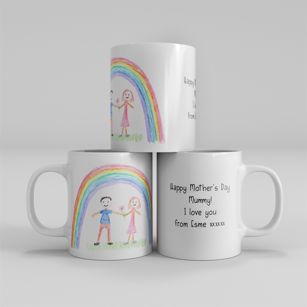 Fmad Pmc White Personalised Your Childs Art On A Mug