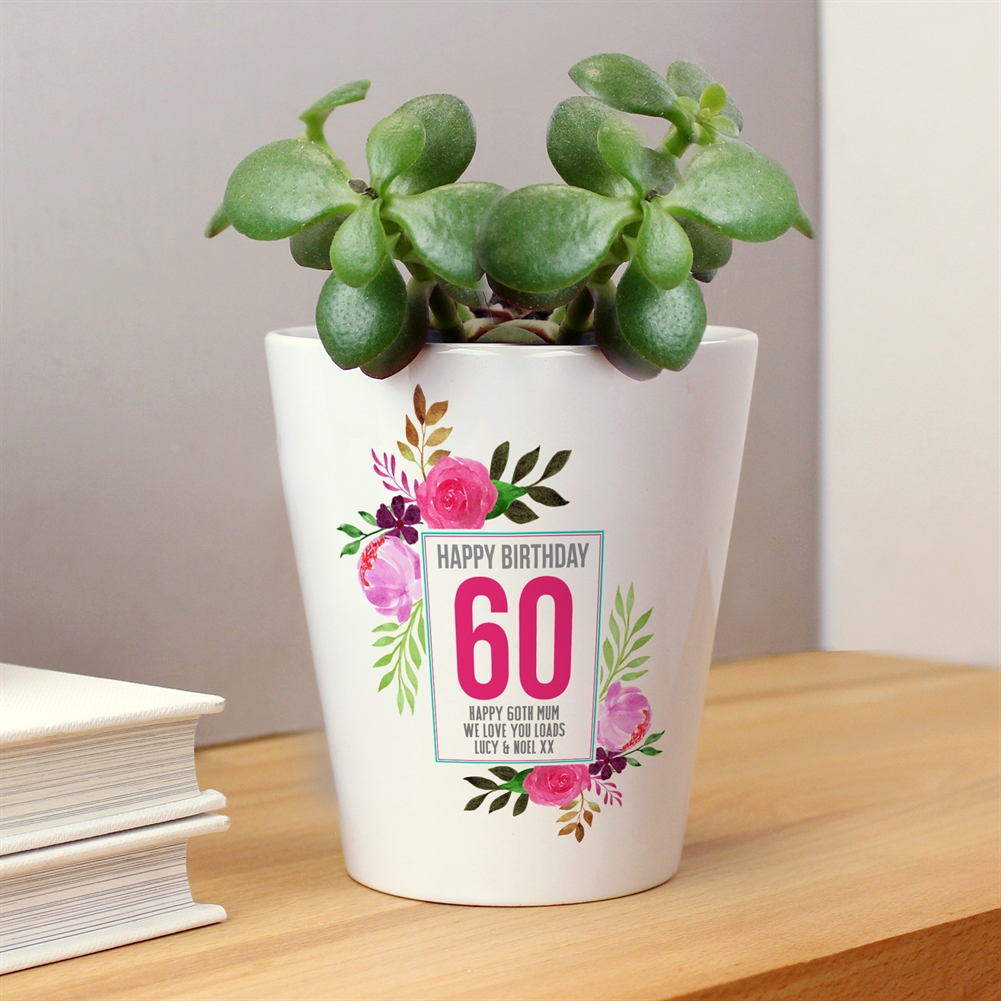Fmad Pmc Personalised 60Th Birthday Plant Pot