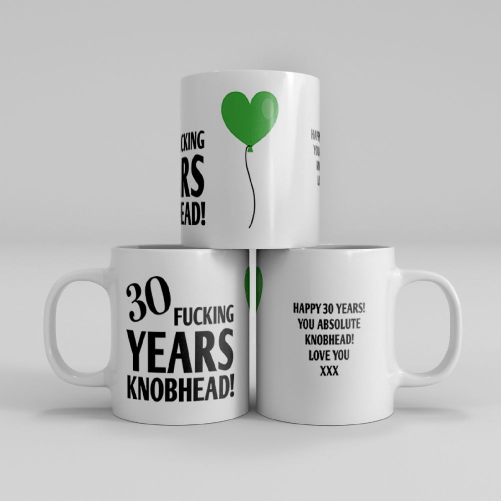 Fmad Pmc Personalised Rude 30Th Anniversary Mug
