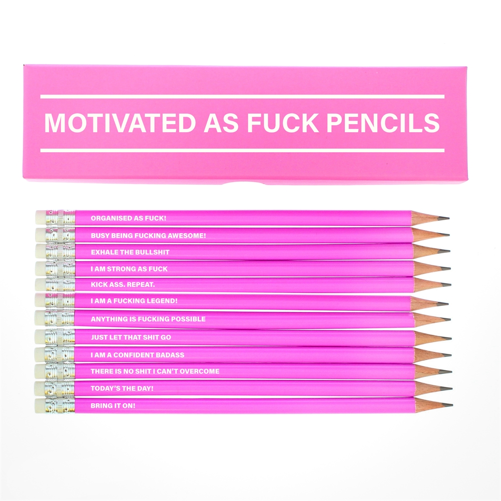 Fmad Pmc Pink Motivated As Fuck - Boxed Pencil Sets (Pink)