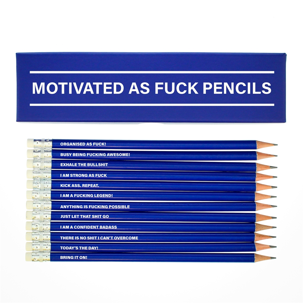 Fmad Pmc Blue Motivated As Fuck - Boxed Pencil Sets (Blue)