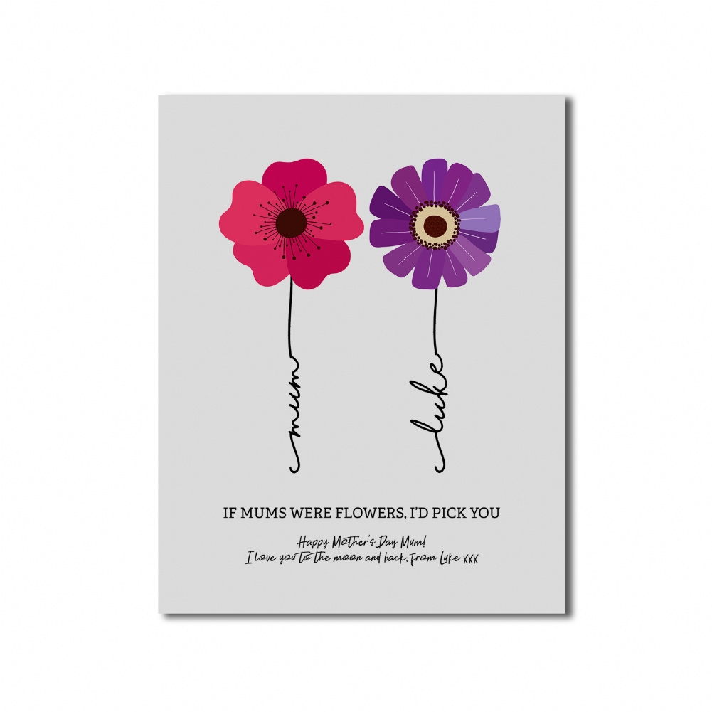 Fmad Pmc Personalised If Mums Were Flowers Print (Poster Only)