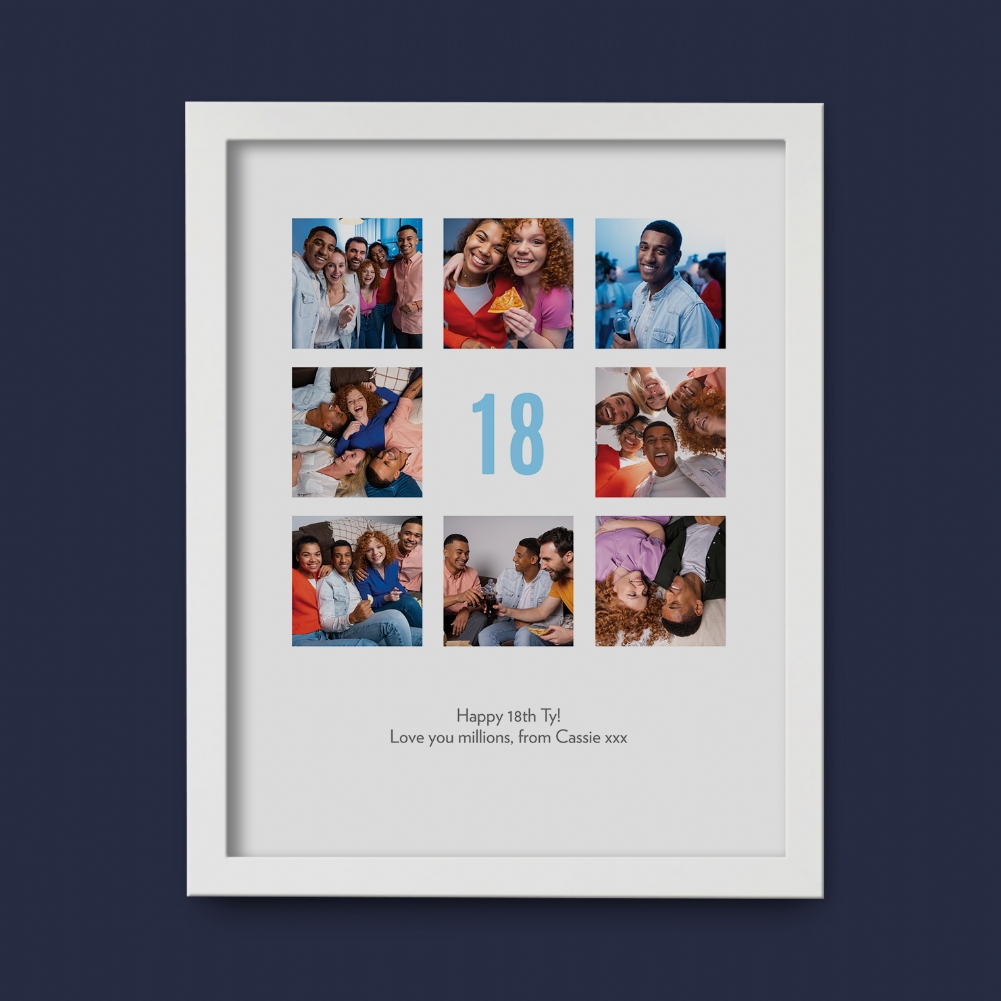 Fmad Pmc White Personalised 18Th Birthday Photo Prints ( Frame)