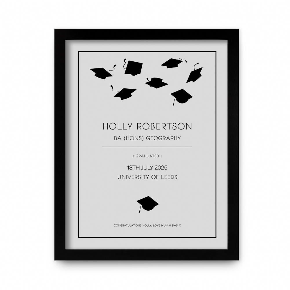 Fmad Pmc Gold/White Personalised Graduation Certificate Prints