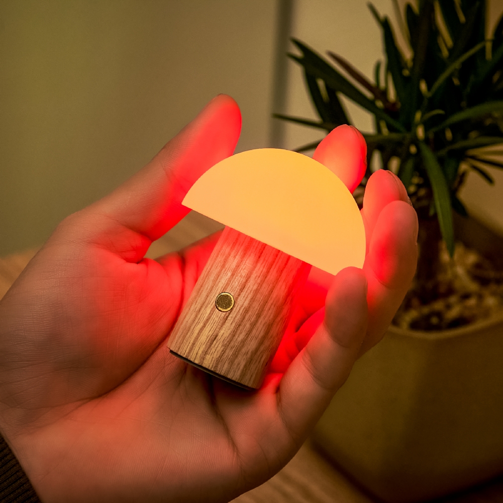 Gingko Electronics White Wooden Mushroom Lamps (Super Mini Ash)