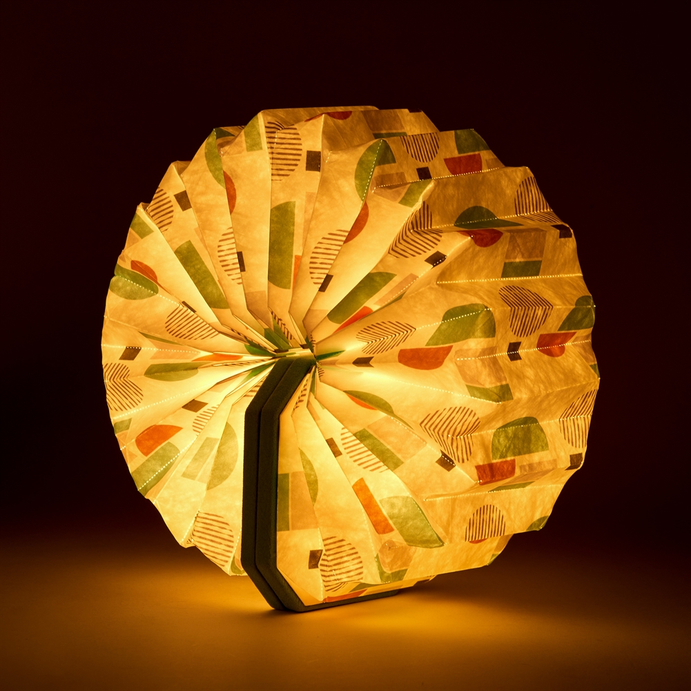 Gingko Electronics Blue Velvet Accordian Lamps ( Geometric)