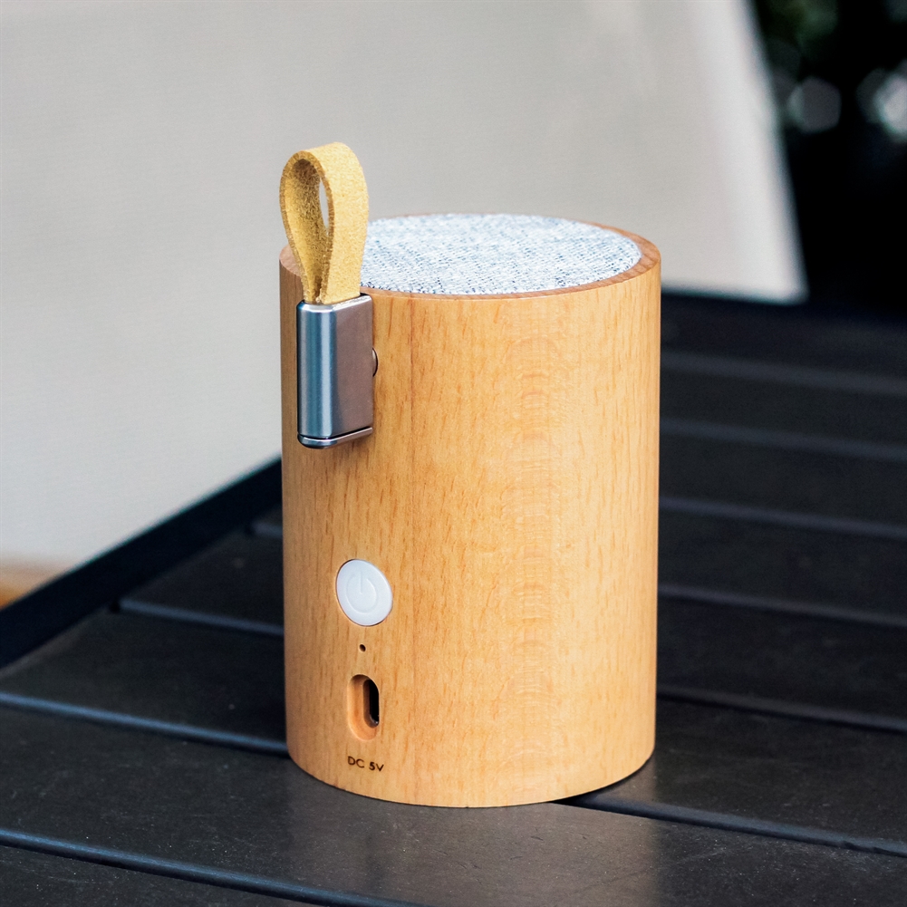 Gingko Electronics Light Drum Bluetooth Speakers (Natural Beech Wood)