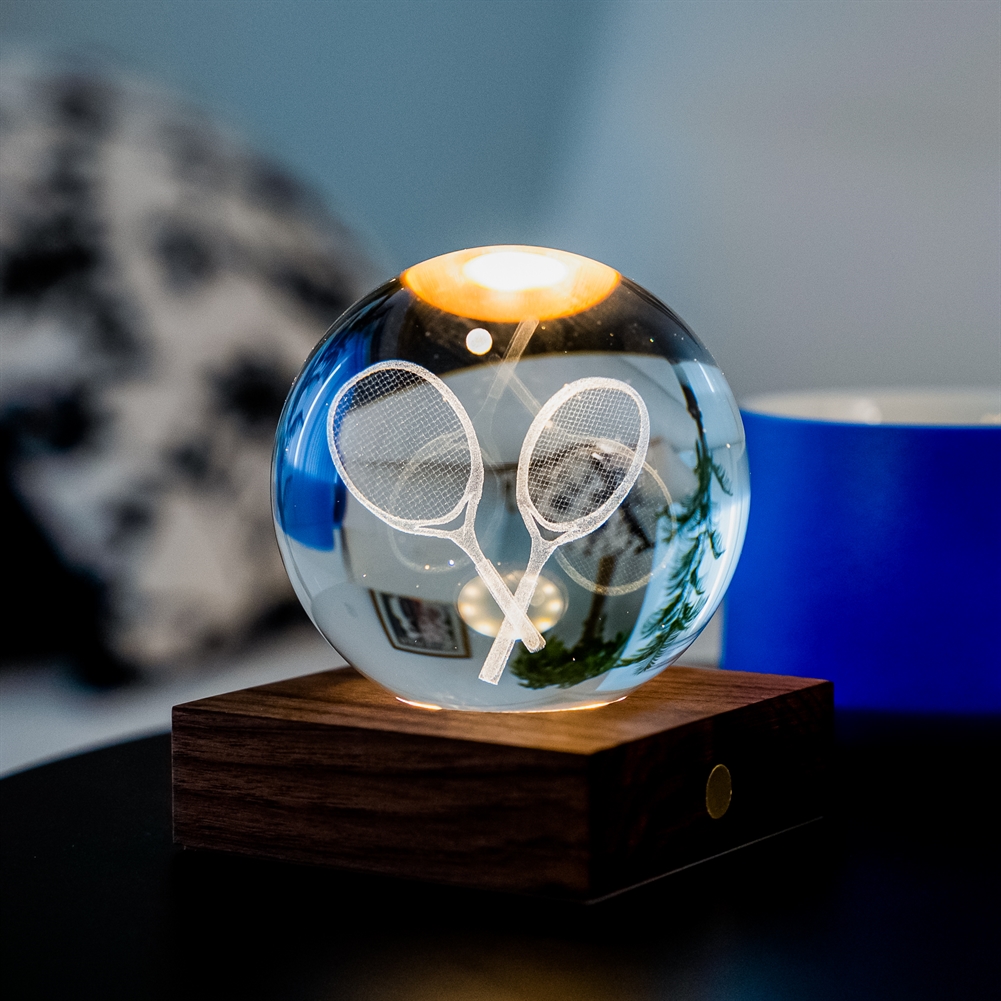 Gingko Electronics Amber Crystal Lights - Sports Collection (Tennis Rackets)
