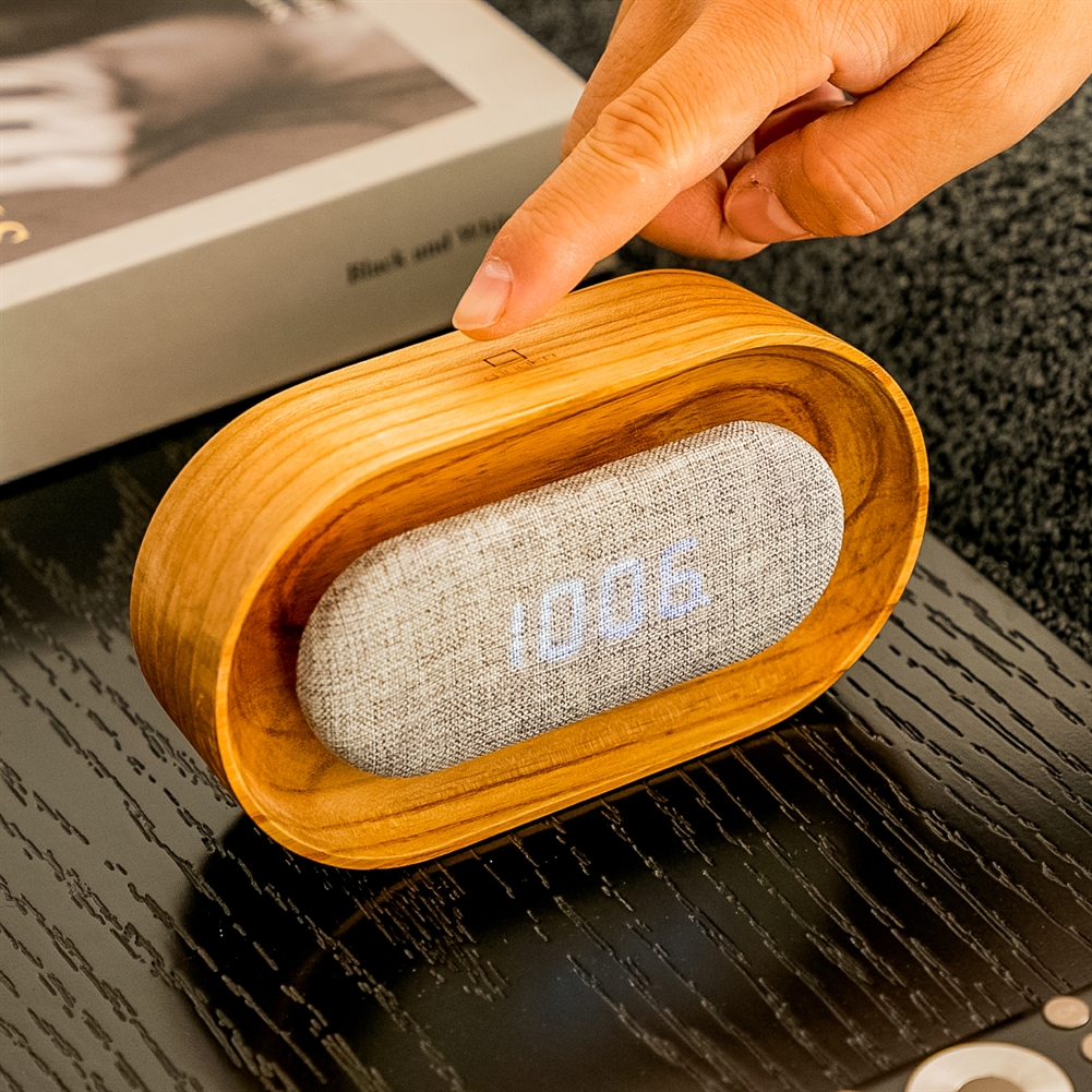 Gingko Electronics White Lumos Clocks (Oval - Ash)