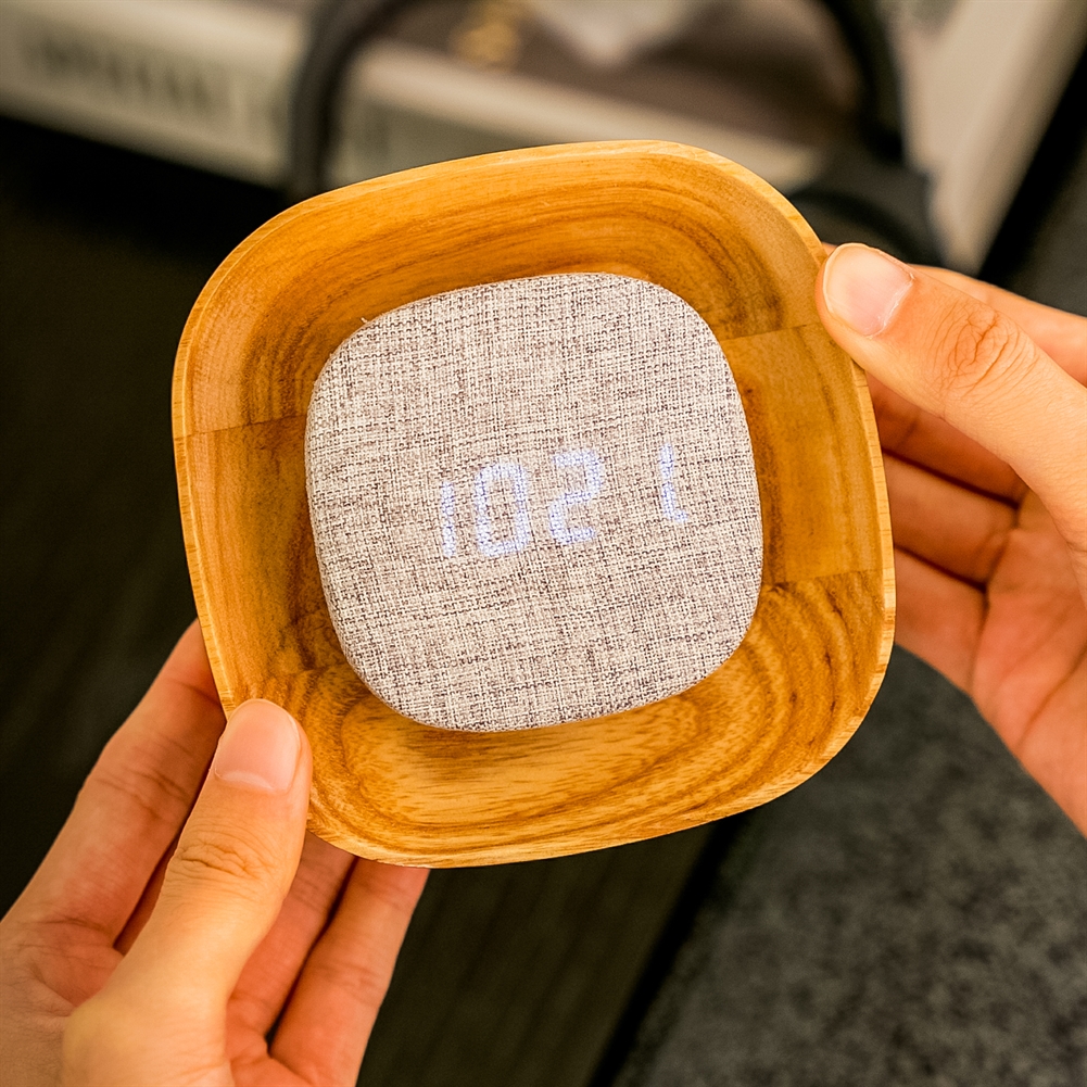 Gingko Electronics White Lumos Clocks (Square - Ash)