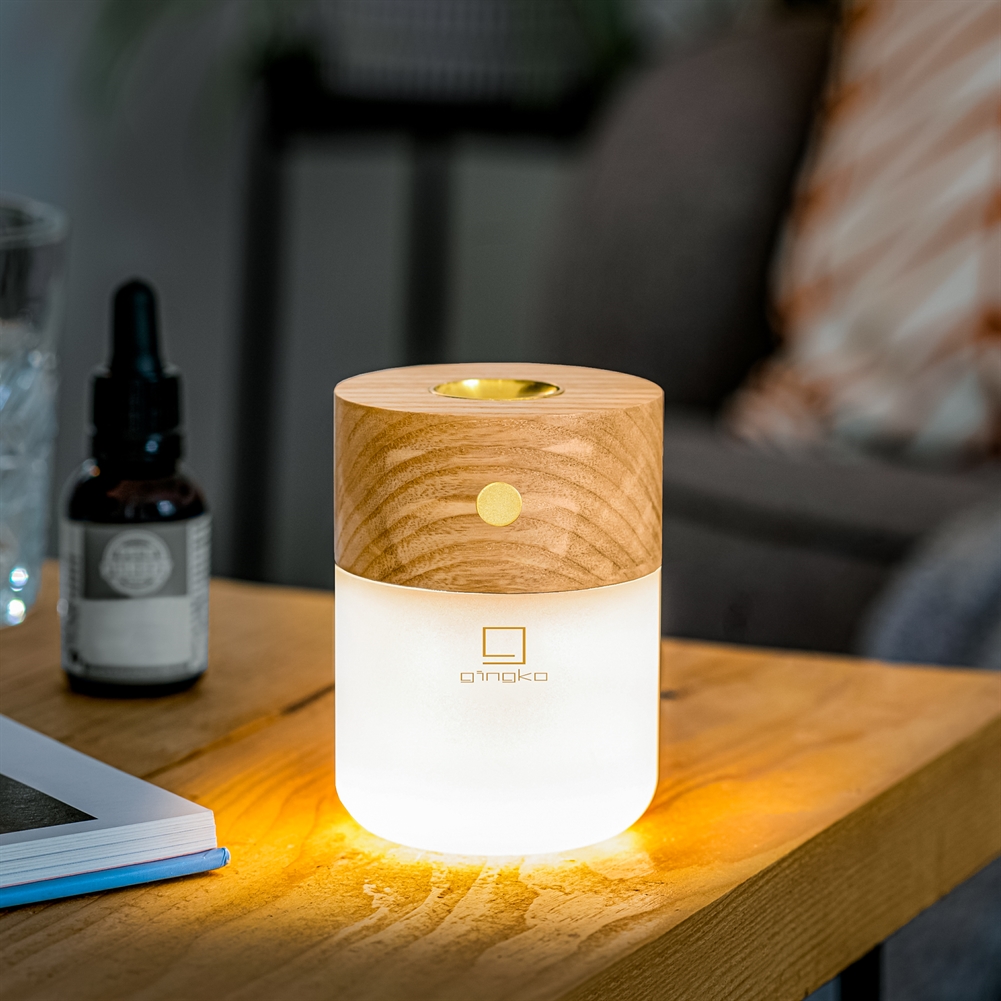 Gingko Electronics White Gingko Smart Diffuser Lamps (Natural Ash Wood)