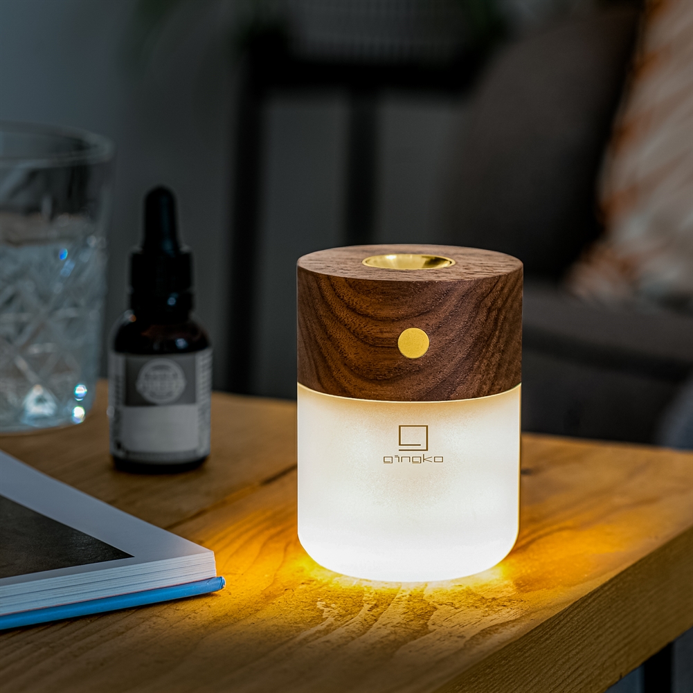 Gingko Electronics Light Gingko Smart Diffuser Lamps (Natural Walnut Wood)