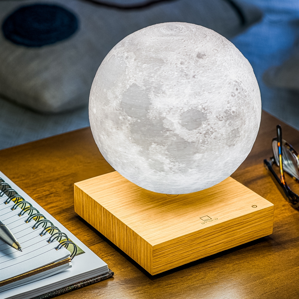Gingko Electronics White Gingko Smart Moon Lamps (Natural Ash Wood)