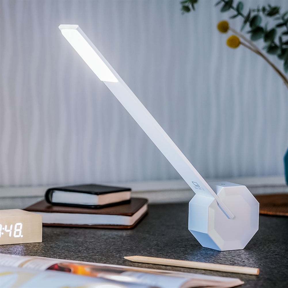 Gingko Electronics White Gingko Octagon One Portable Desk Lights (White)