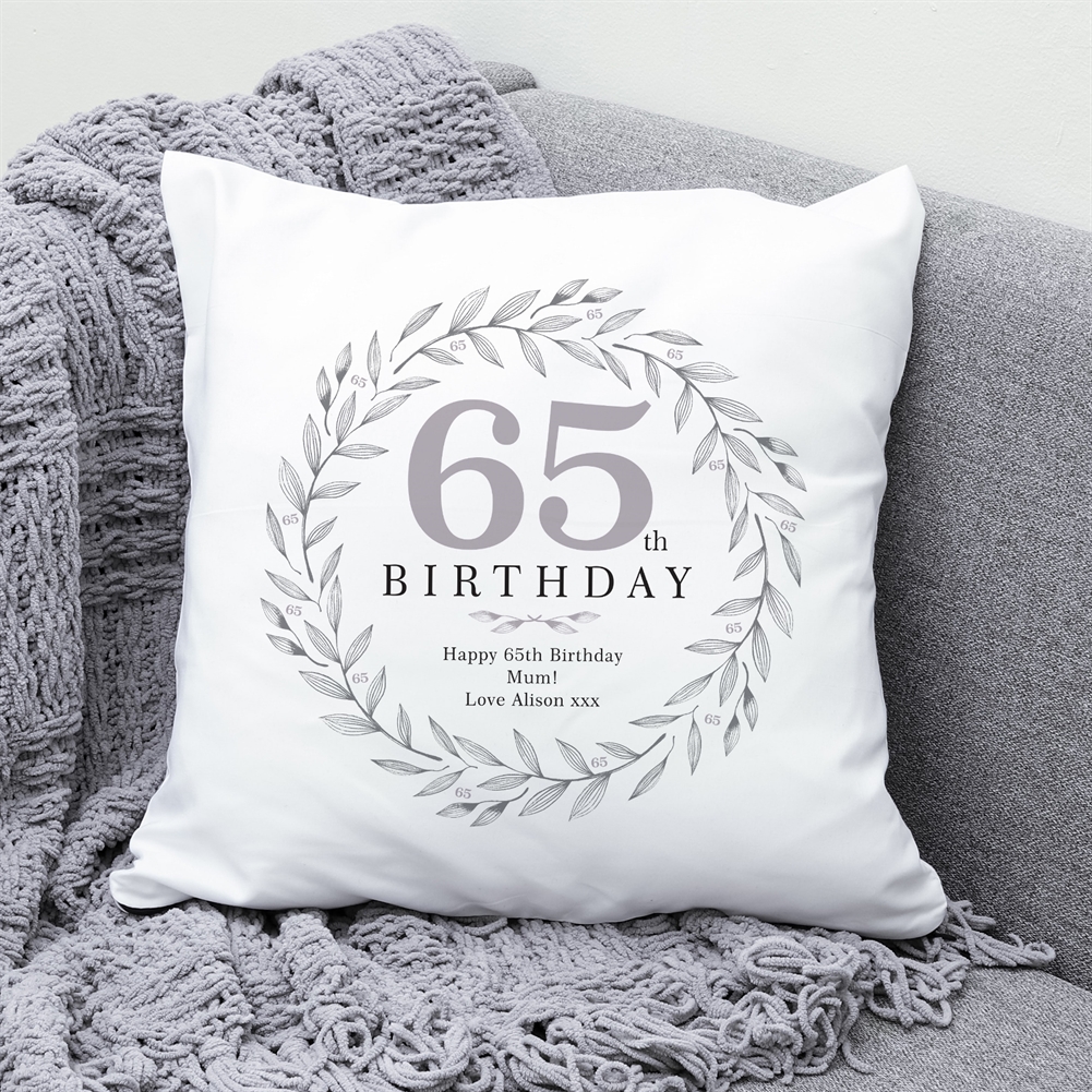 Fmad Pmc Personalised 65Th Birthday Cushion