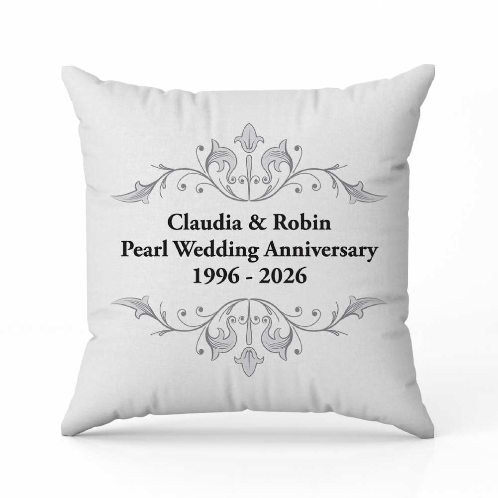 Fmad Pmc Personalised Pearl Anniversary Cushion